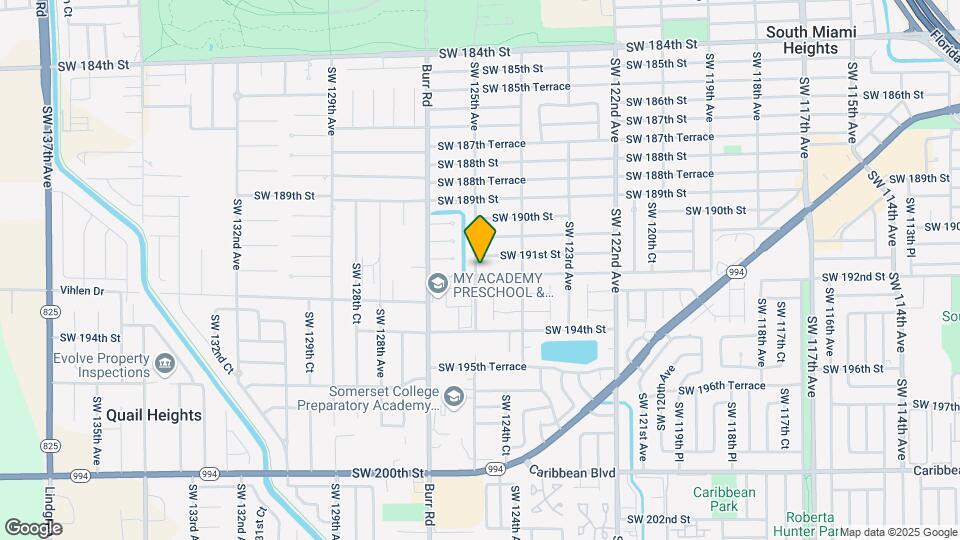 12481 SW 191st Terrace Map and Location Details