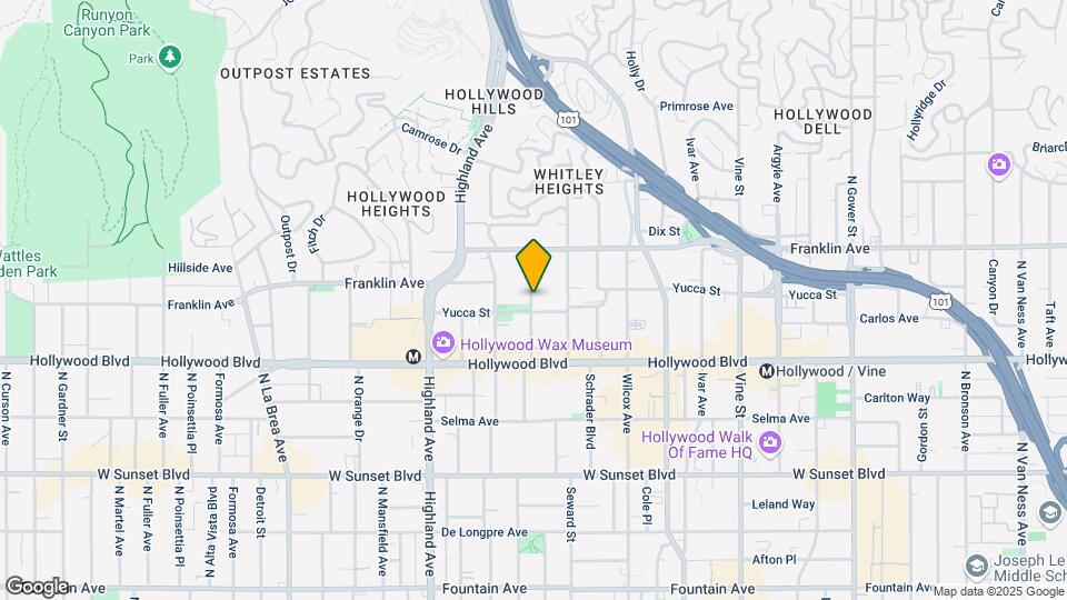 1816 N Cherokee Ave Map and Location Details