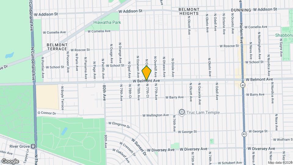 7733 W Belmont Ave, Unit 204 Map and Location Details