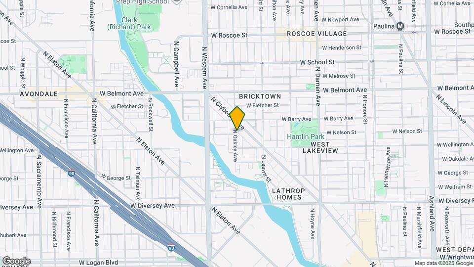 3029 N Oakley Ave Map and Location Details