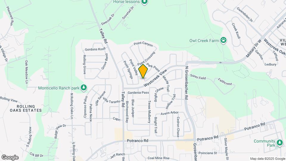 411 Point Rise Map and Location Details