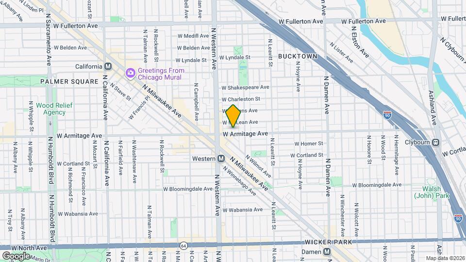 2324 W Armitage Ave, Unit G Mapa y Detalles de la Ubicación