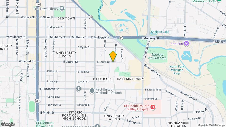 817 E Laurel St Map and Location Details