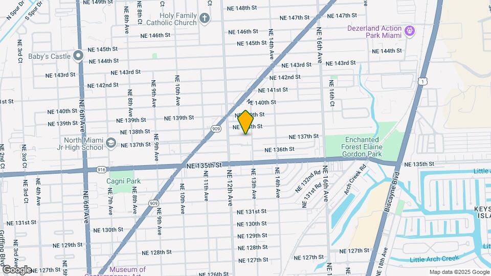 1280 NE 137th Terrace Map and Location Details