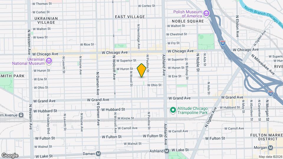 1723 W Erie St, Unit 1 Mapa y Detalles de la Ubicación