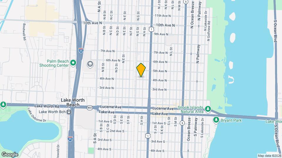 401 N H St Mapa y Detalles de la Ubicación