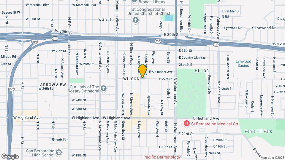 2695 N Lugo Ave Map and Location Details