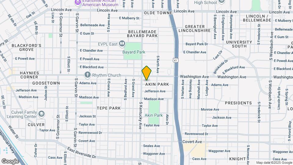 1012 Adams Ave Map and Location Details