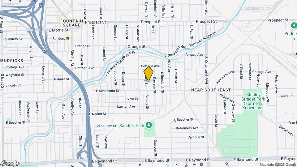 1621 Asbury St Map and Location Details