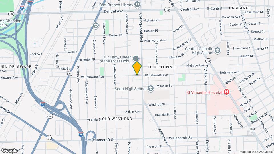 517 W Delaware Ave Map and Location Details