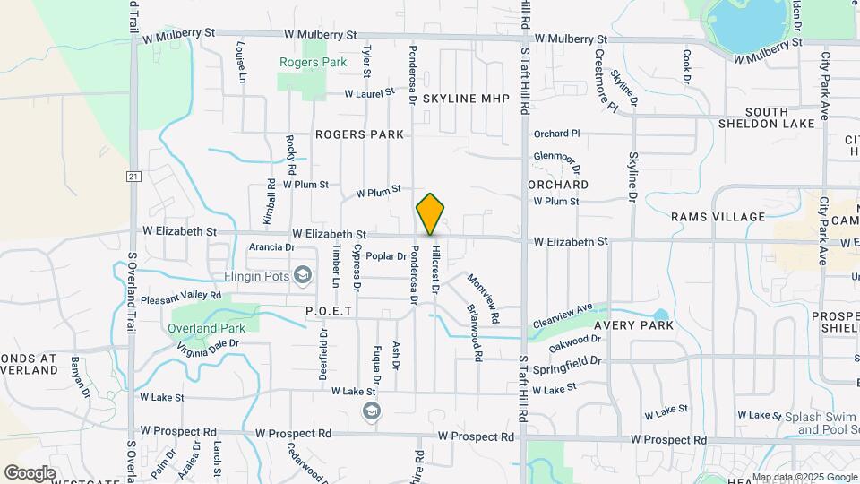 1001 Hillcrest Dr Map and Location Details