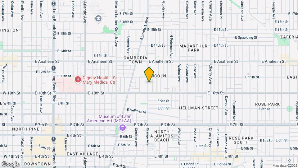 1050 Orange Ave Map and Location Details