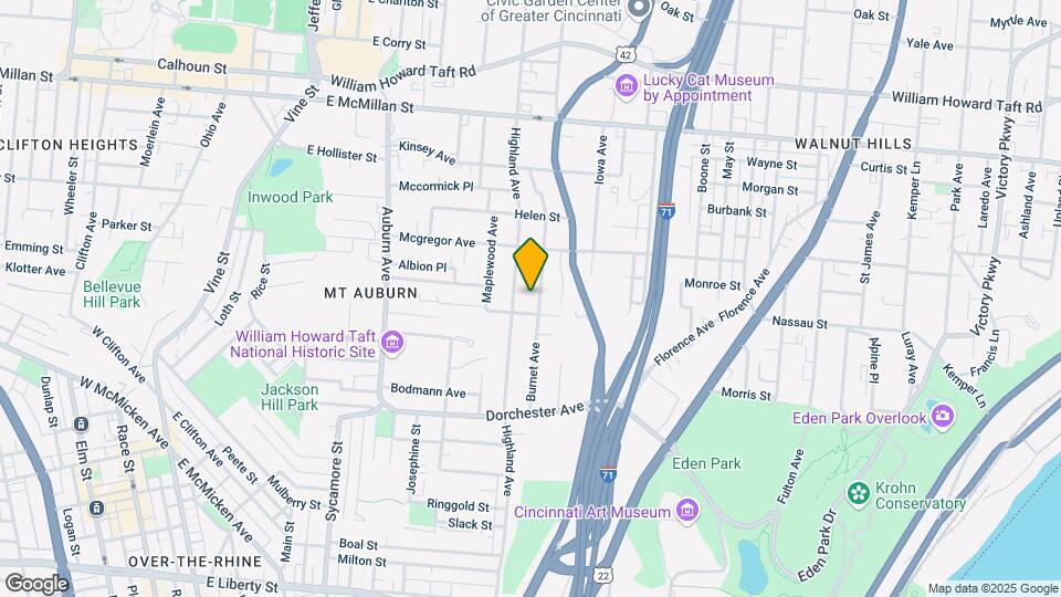 2207 Burnet Ave Map and Location Details