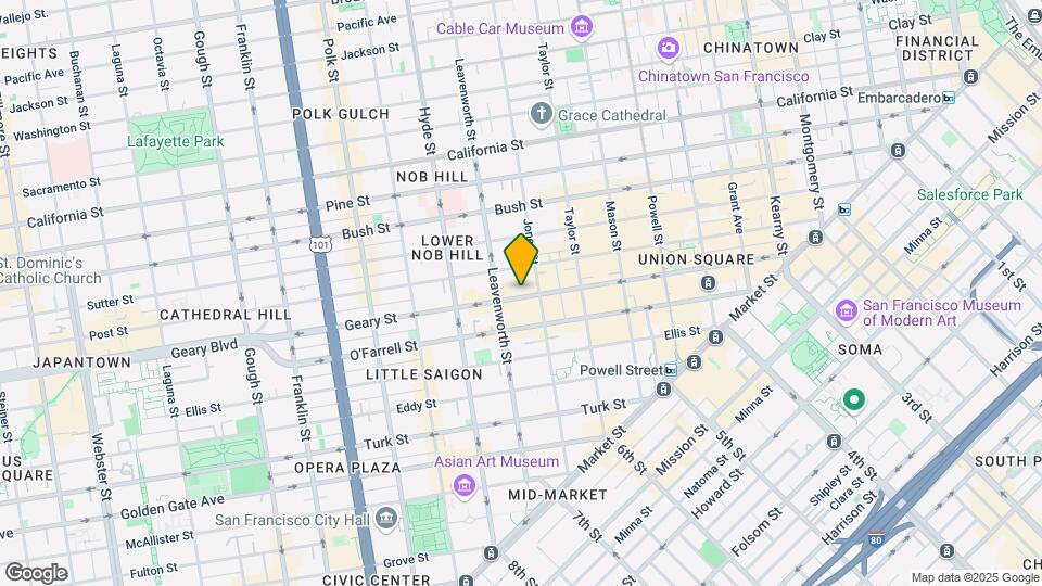 640 Geary St Mapa y Detalles de la Ubicación