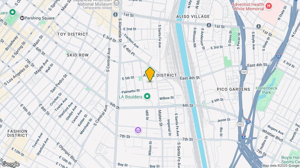 527 Molino St Map and Location Details