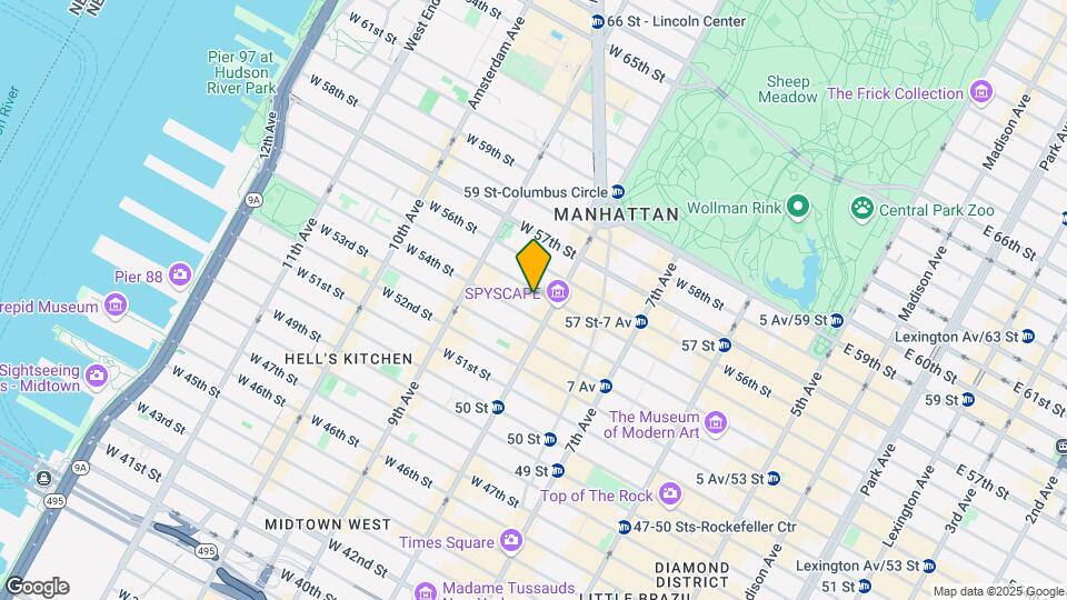 310 W 55th St Map and Location Details