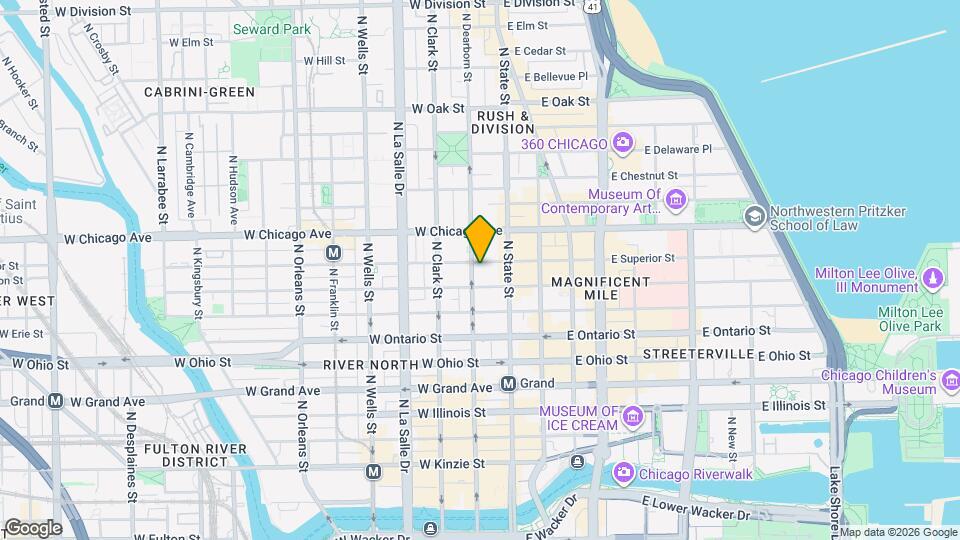 68 W Huron St Mapa y Detalles de la Ubicación