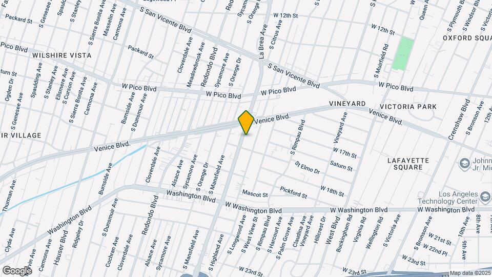 1628 S La Brea Ave Map and Location Details