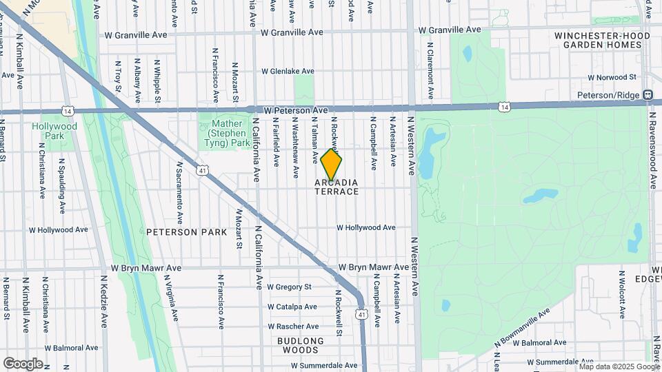 5800 N Rockwell St Map and Location Details