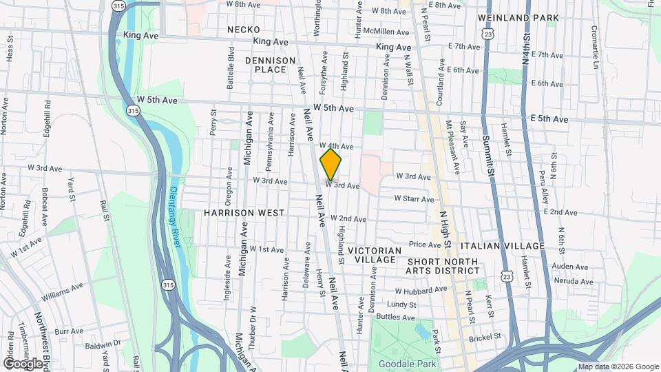 247 W 3rd Ave Map and Location Details