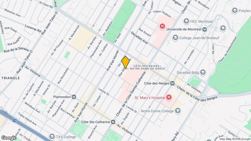 3850-3852 De La Peltrié Rue Map and Location Details