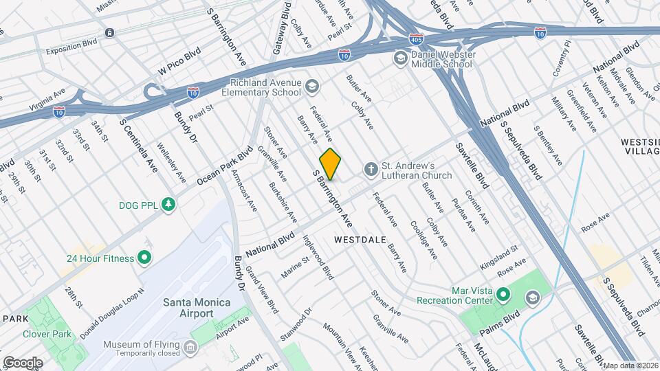 2818 S Barrington Ave Map and Location Details