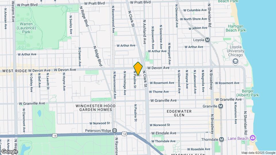 1624-1626 W Highland Ave Mapa y Detalles de la Ubicación