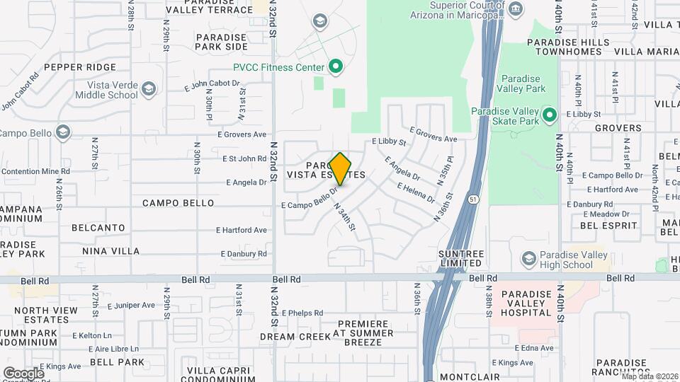 3409 E Campo Bello Dr Map and Location Details