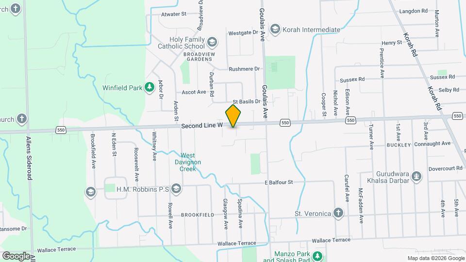 Second Line West Apartments Map and Location Details