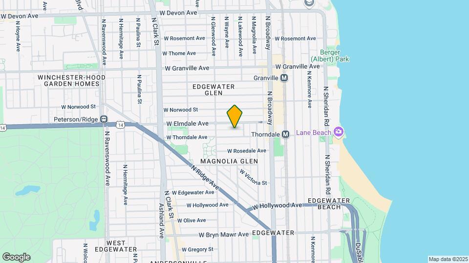 1314 W Thornadale Ave Map and Location Details