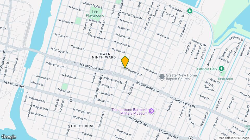 5900 N Derbigny St Mapa y Detalles de la Ubicación