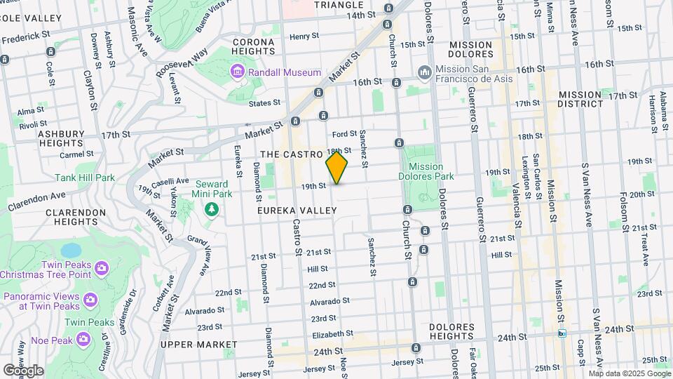 615 Noe St Map and Location Details