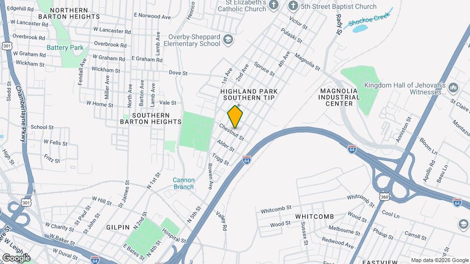 1414 Chestnut St Map and Location Details