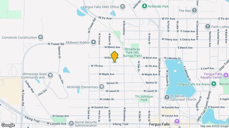 630 W 7th Ave Map and Location Details