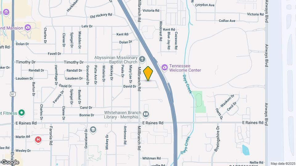 1725 Borden Dr Map and Location Details