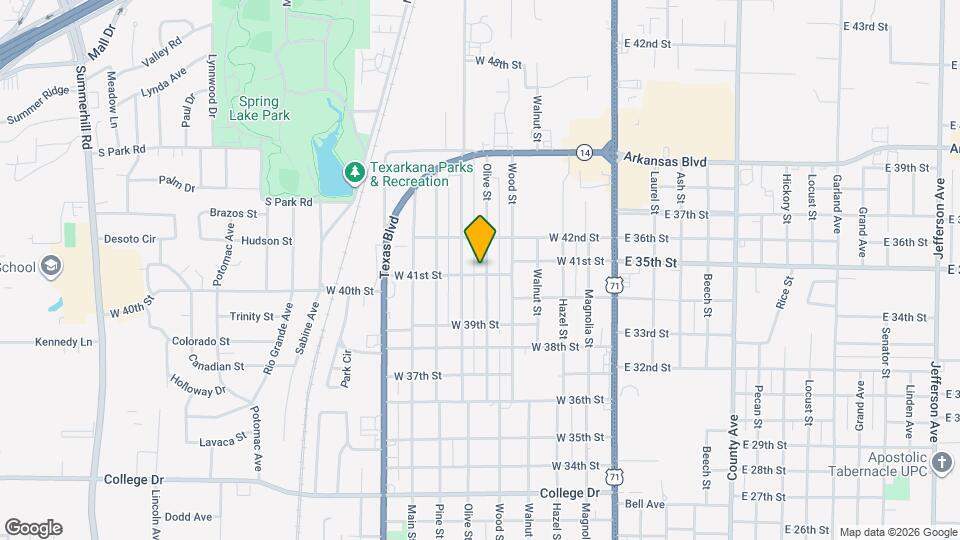 4101 Olive St Mapa y Detalles de la Ubicación