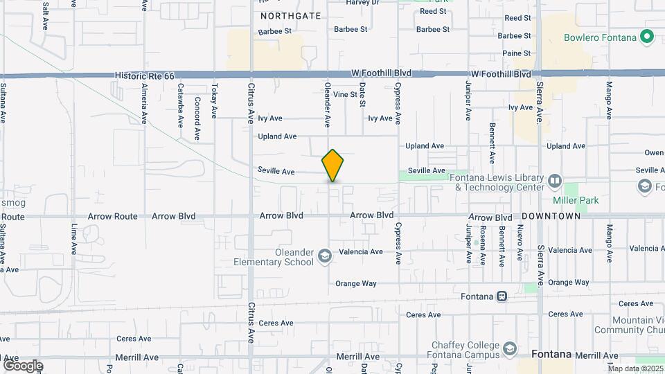 8421-8427 Oleander Ave Map and Location Details