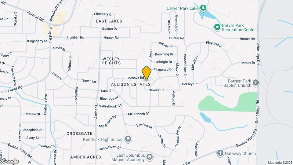 6109 Newick Dr Map and Location Details