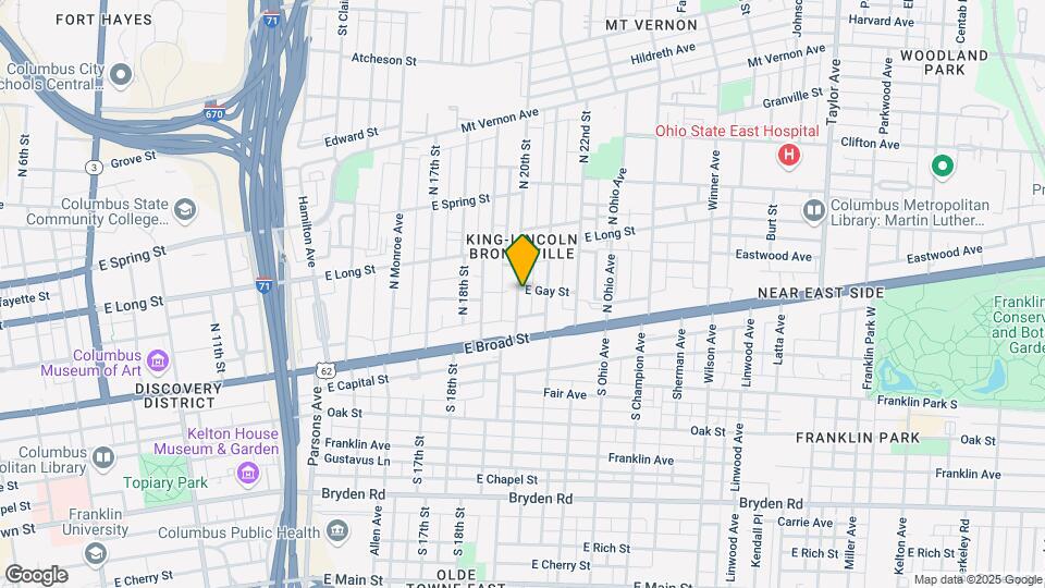 62 N 20th St Map and Location Details