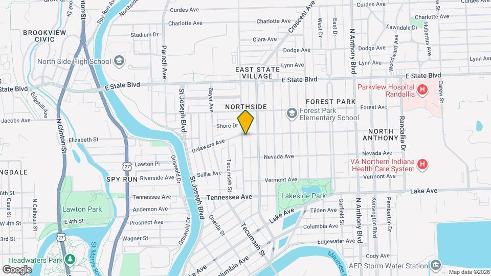 1838 Kentucky Ave Map and Location Details