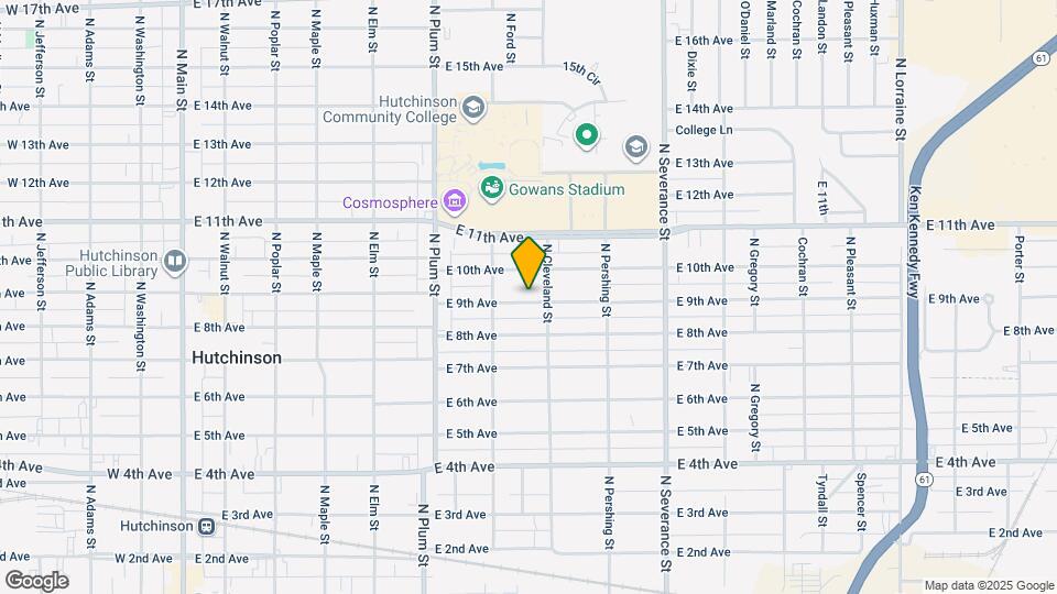 614 E 9th Ave Map and Location Details