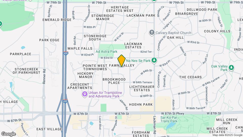 15523 W 83rd Terrace Map and Location Details