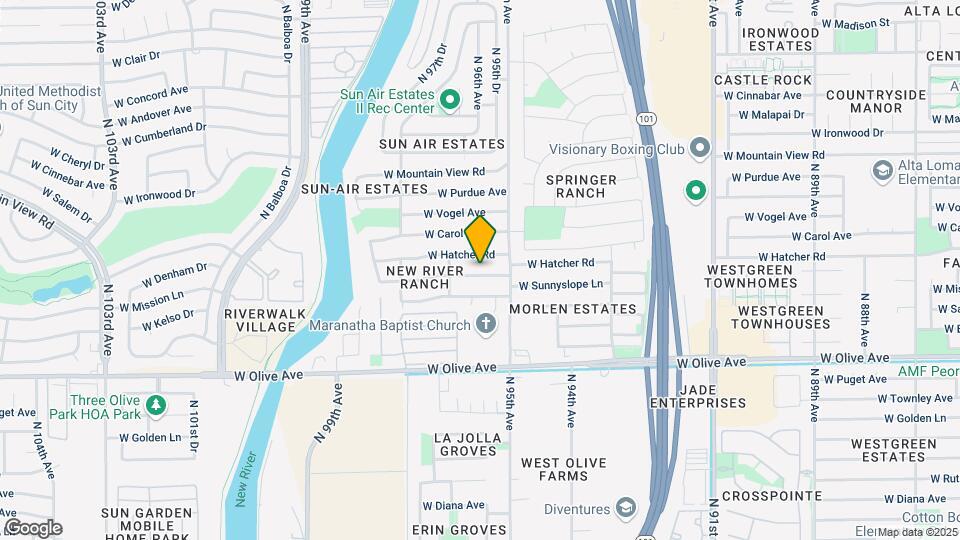 9544 W Sunnyslope Ln Map and Location Details
