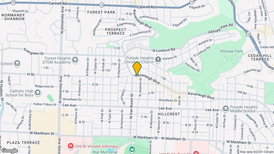 3209 Kavanaugh Blvd Map and Location Details