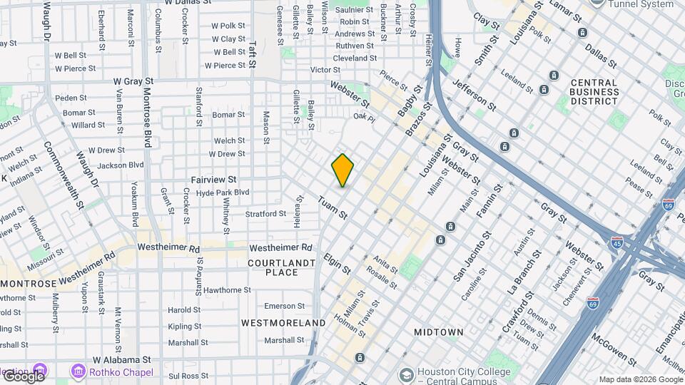 2716 Bagby St Map and Location Details