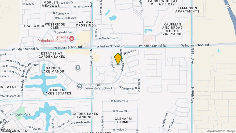 3722 N 105th Dr Map and Location Details