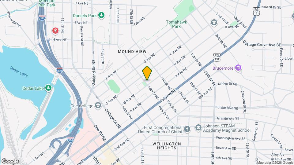 1600 B Ave NE Map and Location Details