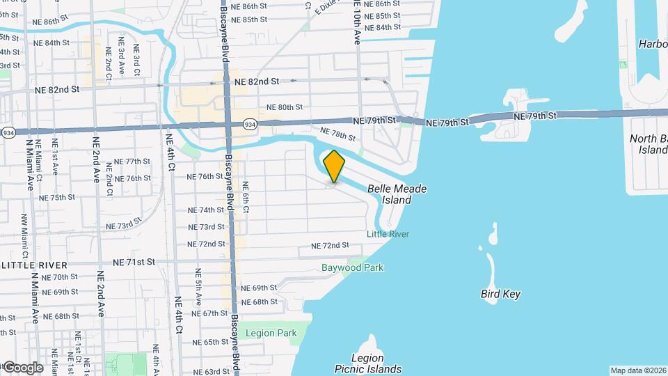 885 NE 76th St Map and Location Details