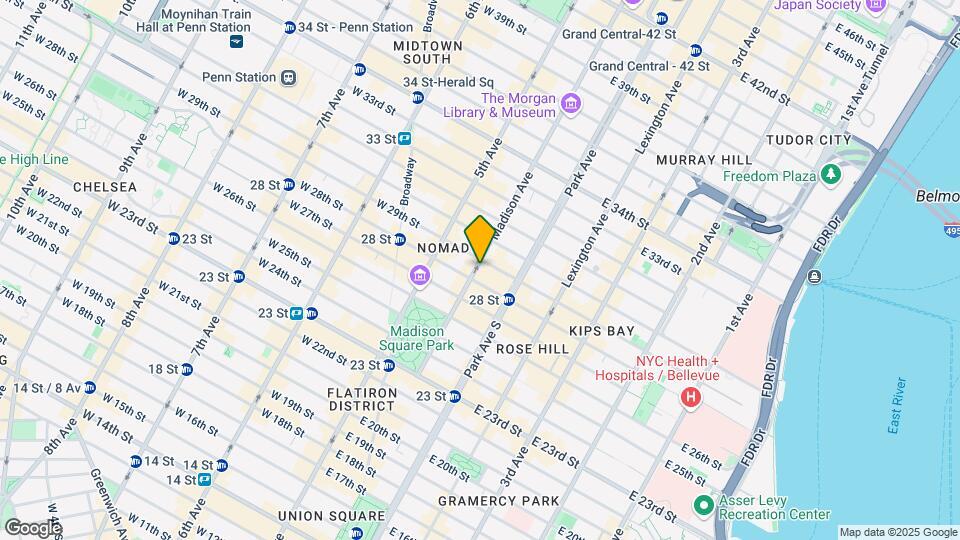 31-33 E 28th St, Unit 3W Map and Location Details
