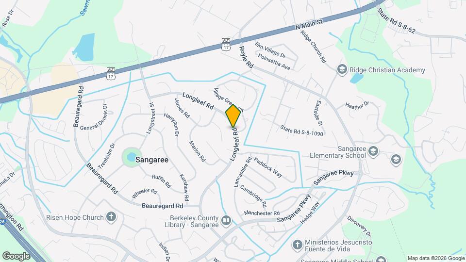 316 Longleaf Rd Map and Location Details